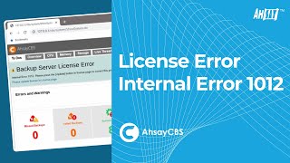 License error internal error 1012 [upl. by Denae]