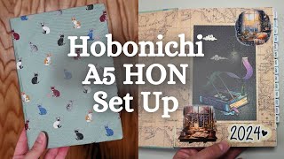 Hobonichi A5 HON Cousin FULL Set Up and Flip Through  2024 Planner Set Ups [upl. by Clementia906]