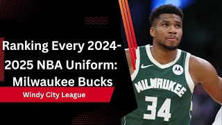 Ranking Every 20242025 NBA Uniform Milwaukee Bucks [upl. by Laram]