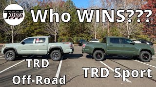 How to Choose 2022 Tacoma TRD OffRoad vs TRD Sport Comparison [upl. by Beitz892]