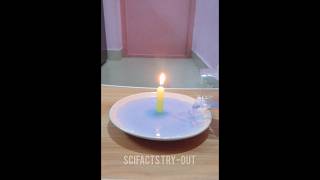 How a Candle Creates a Vacuum in Water Must See Experiment experiment tricks science shorts [upl. by Annadroj611]