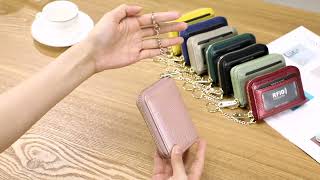 Leather RFID Blocking Card Holder Wallet [upl. by Esidnak]