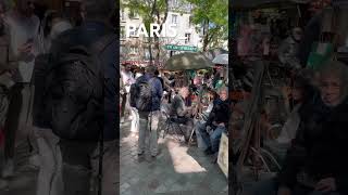 The artists of Place du Tertre SacréCœur Basilica  Montmartre 🇫🇷 Paris paris france montmartre [upl. by Chappelka]