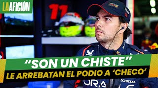 Sergio Checo Pérez pierde el podio en el GP de Abu Dhabi por una penalización [upl. by Takakura]