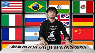 1 PIANO  15 NATIONAL ANTHEMS [upl. by Nolyarb339]