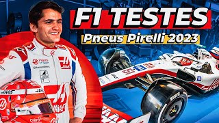 Testando com a Haas F1 os pneus Pirelli F1 2023 em Abu Dhabi [upl. by Brigg415]