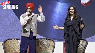 Chamkila Title Track  Diljit Dosanjh and Parineeti Chopra LIVE Singing  Energetic Performance [upl. by Aitret482]