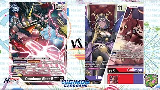 DIGIMON TCG Local match MegaZoo Omnimon BlueBlack vs Lilithmon mill Purple  PIEDRA BRUJA [upl. by Ruddy315]