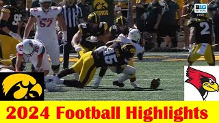 Illinois State vs 25 Iowa Football Game Highlights 8 31 2024 [upl. by Senzer]