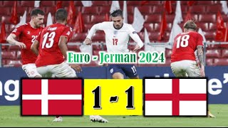 Euro Jerman 2024  Grub C  Denmark 1 Vs 1 Inggris ‐ Deutsche Bank Park Frankfurt  Highlights [upl. by Nnewg949]