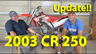 2003 Honda CR250 Refresh  Mandatory Parts and Service Items [upl. by Notyrb]