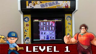 Playing FIXIT FELIX JR Mini Arcade Game  LEVEL 1 [upl. by Prendergast]