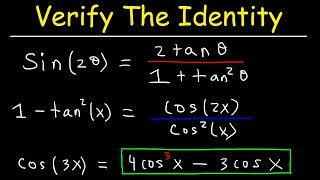 Verifying Trigonometric Identities With Double Angle Formulas [upl. by Enenstein]