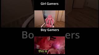 Girl Gamers VS Boy Gamers 😂 funny meme shorts gamers [upl. by Atteuqaj]