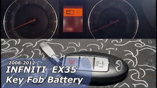 Most INFINITIs  Intermittent quotNo Keyquot  Key Fob Battery Replacement [upl. by Eirahs]