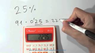 Cómo calcular el 25 por ciento  Sacar Porcentajes de un número o cantidad [upl. by Chastain915]