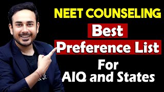 Best Preference List For NEET Counselling in AIQ and States neet2024 neetcounselling mccaiq [upl. by Schreibman]