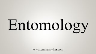 How To Say Entomology [upl. by Crissie]