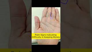 Palm Signs Indicating Difficulty in Keeping Money palmistrypalmreading [upl. by Anertak24]