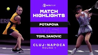 Anastasia Potapova vs Ajla Tomljanovic  2021 ClujNapoca Round 1  WTA Match Highlights [upl. by Aletta891]