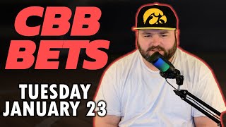 College Basketball Bets Tuesday January 23 Picks amp Predictions  The Sauce Network  Kyle Kirms [upl. by Daney]