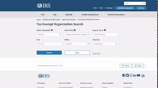 IRS Tax Exempt Organization Search Tool How to Use It [upl. by Youngman473]