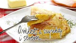 Omlet z szynką i serem  SmacznePrzepisyTV [upl. by Htiekram]