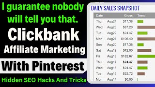 Clickbank Affiliate Marketing With Pinterest 2023  How To Promote Affiliate Products On Pinterest [upl. by Fabrianna]