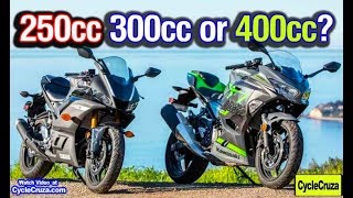 Best Beginner Motorcycle 250cc Vs 400cc Vs 650cc Motorcycle [upl. by Ynwat748]