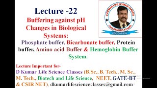 Biological Buffer Buffering against pH Changes in Biological Systems by Dheerendra Kumar [upl. by Lacym]