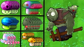 PVZ 1 Hybrid Challenge  5 Hybrid Mushrooms Vs Nut Gargantuar Challenge Epic Battle [upl. by Tiphanie]