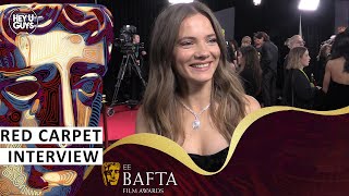 Freya Allan  2024 BAFTAs Red Carpet Interview [upl. by Nueoht]