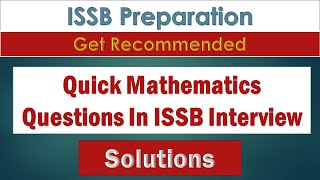 ISSB Lecture 31Quick mathematics in ISSB interviewShortcut trickGet recommended [upl. by Annovaj]