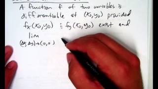 134 Differentiability Continuity Differentials Local Linear Approximations part 1 of 2 [upl. by Ibbetson237]