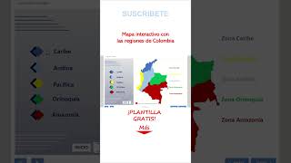 Mapa interactivo con las regiones de Colombia ¡Plantilla Gratis [upl. by Eednyl]