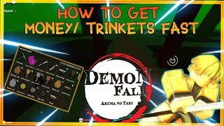 510k EVERY 30 MINUTES Best Way To Get Money And FARM Trinkets FAST In Demon Fall Roblox [upl. by Reivaj]