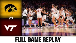 Iowa vs Virginia Tech Full Game Replay  202324 ACC Women’s Basketball [upl. by Nwahsan]