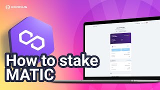 How to stake Polygon MATIC crypto guide  Exodus Tutorial [upl. by Ecnaled]