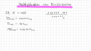 Multiplikation von Binärzahlen [upl. by Anhoj]