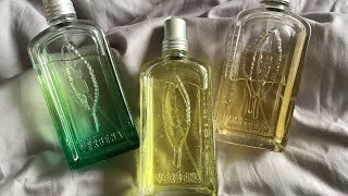 L’Occitane Verveine  Agrumes amp Frisson flankers  quick review of Mums perfumes from my hometown [upl. by Masry]