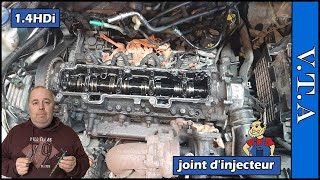 Remplacer joint injecteur 14 hdi de A a Z projet 207 [upl. by Ardin]