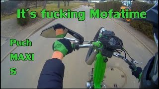 Fcking MOFAtime  Puch Maxi S  Wheelies  Mofa  Moped [upl. by Nit725]