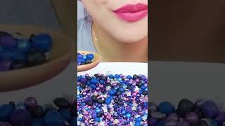 Eating Galaxy Candy ASMR shorts food asmr [upl. by Ayrotal]