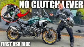 BMW R1300 GS First Ride with Automated Shift Assistant ASA  Honda Africa Twin DCT in Trouble [upl. by Sang]