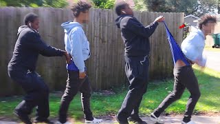 WEDGIE PRANK ON PEOPLE SAGGING IN THE HOOD [upl. by Notlih]