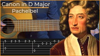 Canon in D Major  Pachelbel Simple Guitar Tab [upl. by Acinorrev]