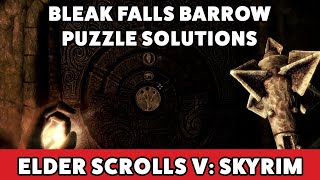 Skyrim Bleak Falls Barrow puzzle solutions Retrieve the Dragonstone [upl. by Lyssa684]