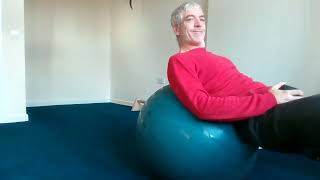 Lat Pain Relief With Balance Ball and Light Weight [upl. by Allehcram]