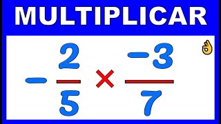 MULTIPLICACION DE FRACCIONES NEGATIVAS [upl. by Ididn]