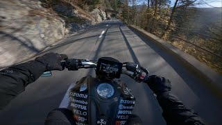 Yamaha MT07  Mivv GP PRO Inox  Col des Mosses  RAW SOUND [upl. by Jerry]